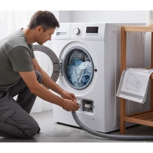 تخلیه نکردن اب ماشین لباسشویی